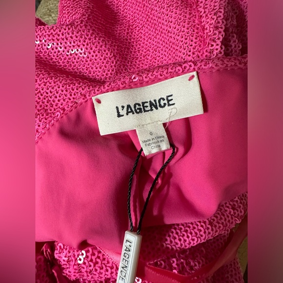 L’Agence Pink Sequin Christie Dress - Picture 7 of 7